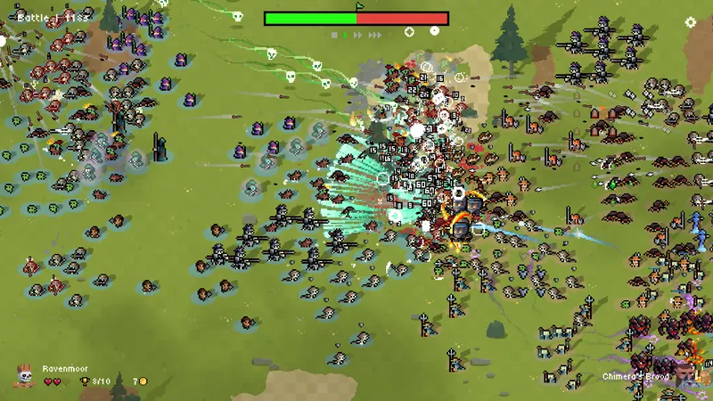A ranked battle with the in-game HUD