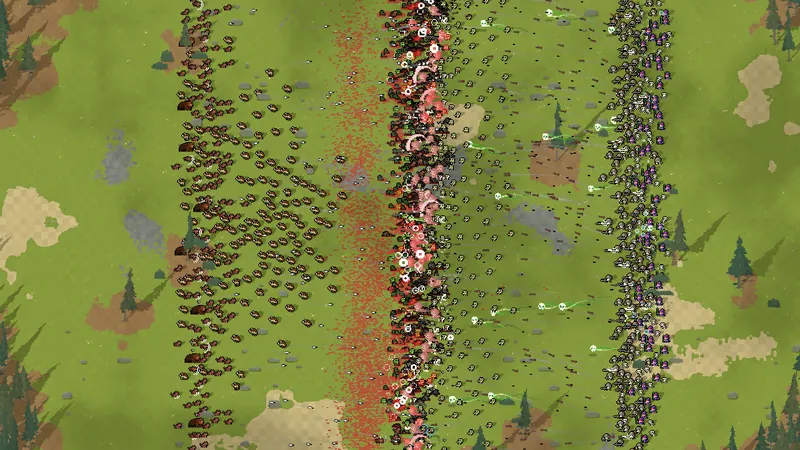 Two huge armies facing each other