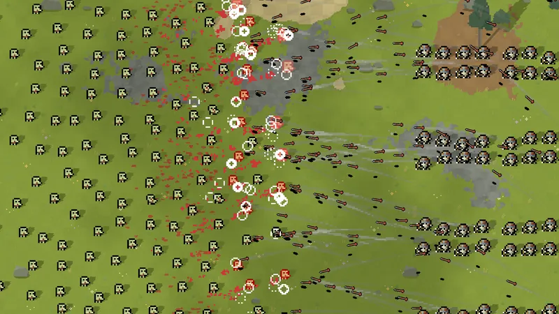 Skeleton archers firing a volley